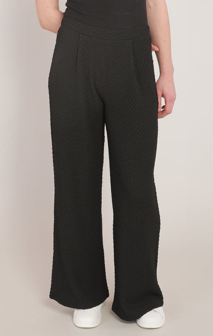 After Hours Textured Pants in Black
