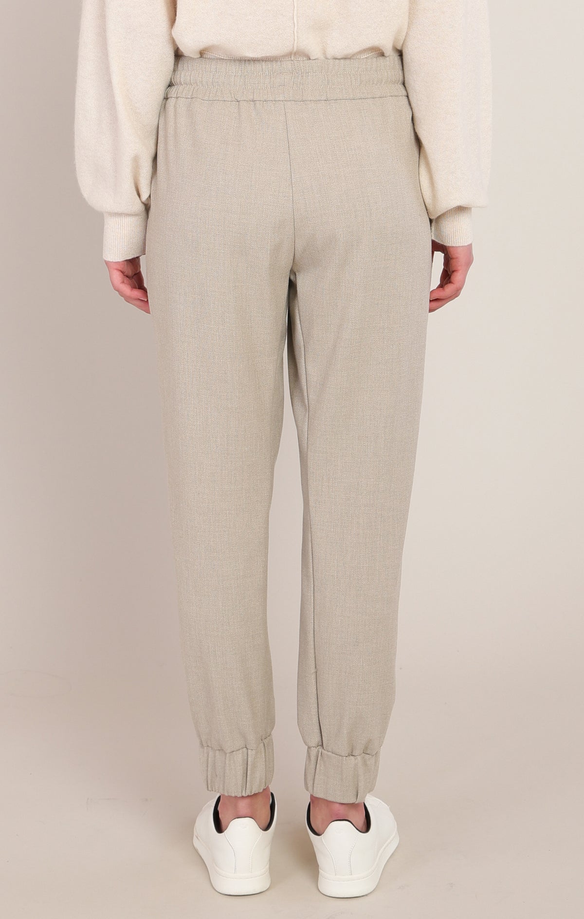 Put Together Woven Joggers in Oatmeal