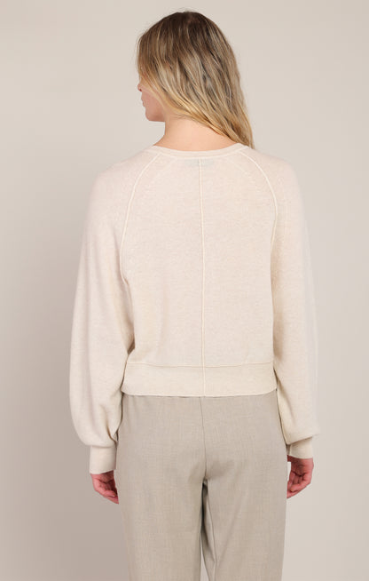 Cozy Company Henley Sweater in Pearl