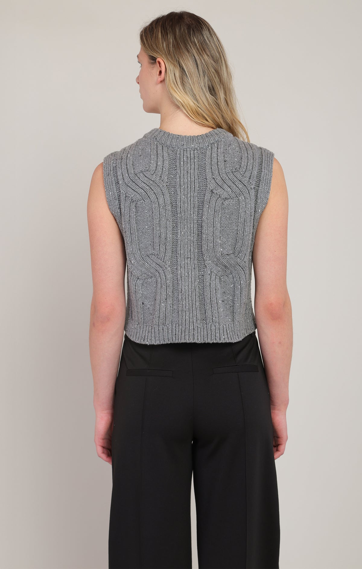 Modern Muse Sweater Vest in Grey
