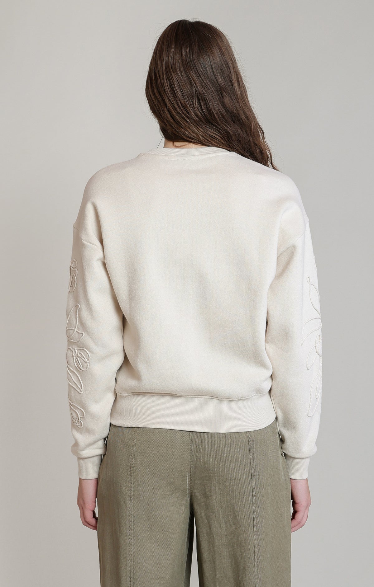 Quietly Blooming Sweatshirt in Ivory by Dex