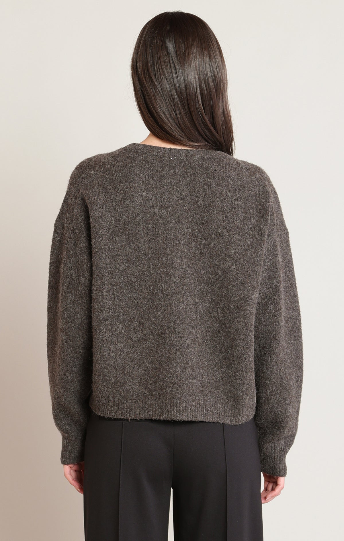 Freshly Picked Floral Sweater in Espresso Heather by Dex