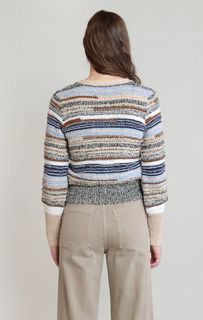Mountain Morning Cardigan in Ercu & Navy by Dex