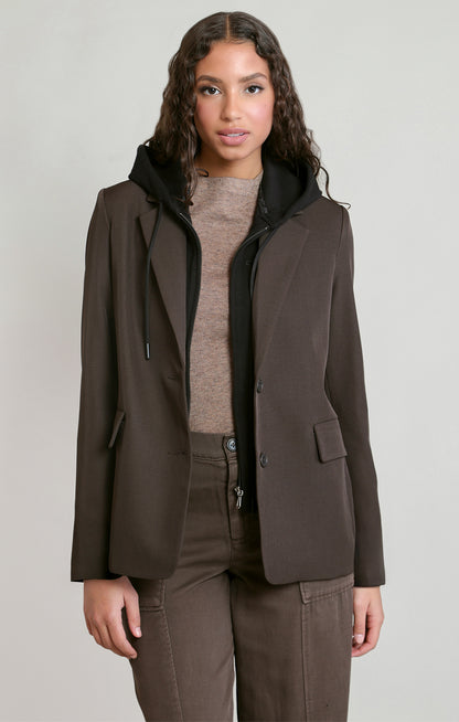 Off Duty Blazer in Dark Brown & Black by Dex