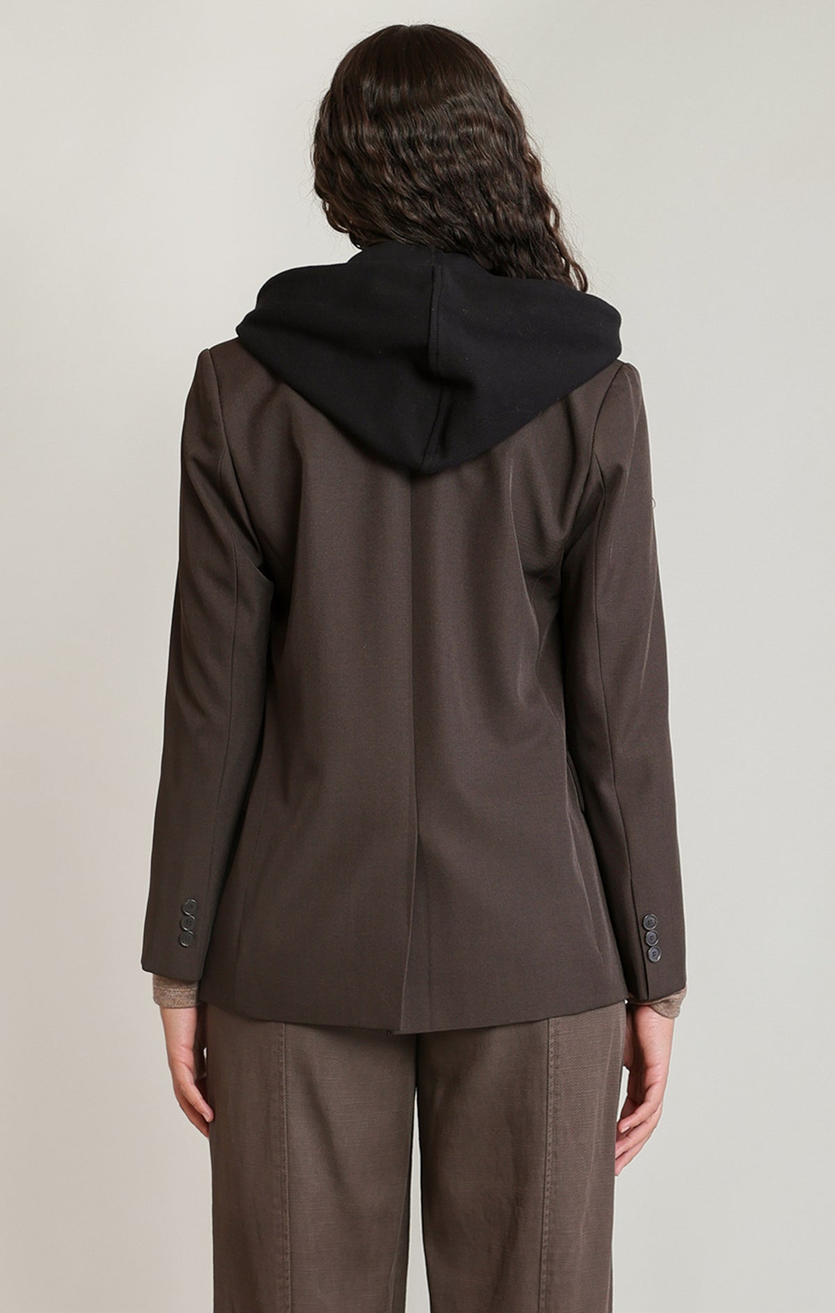 Off Duty Blazer in Dark Brown & Black by Dex