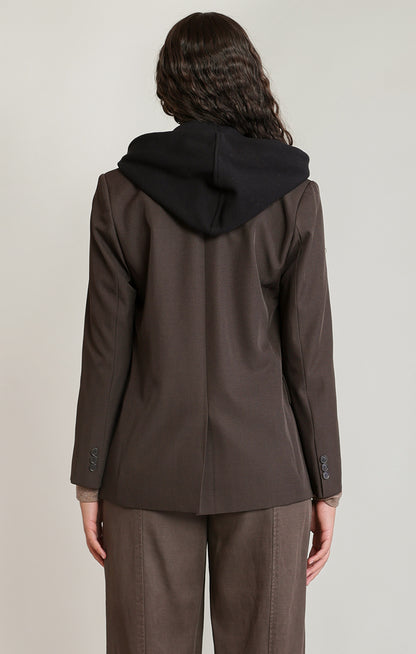 Off Duty Blazer in Dark Brown & Black by Dex