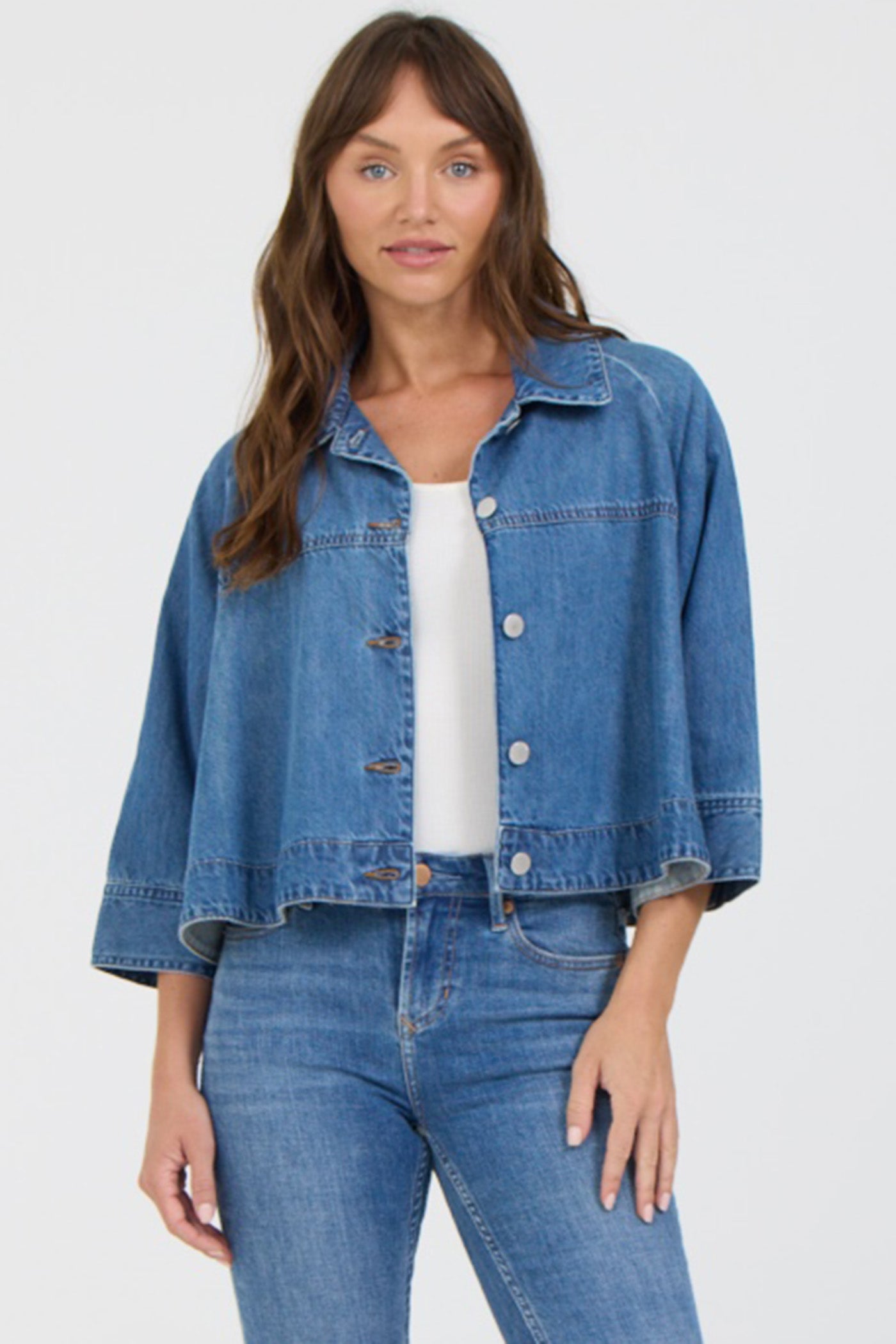 Cristo Denim Jacket in Mid Blue by Dear John