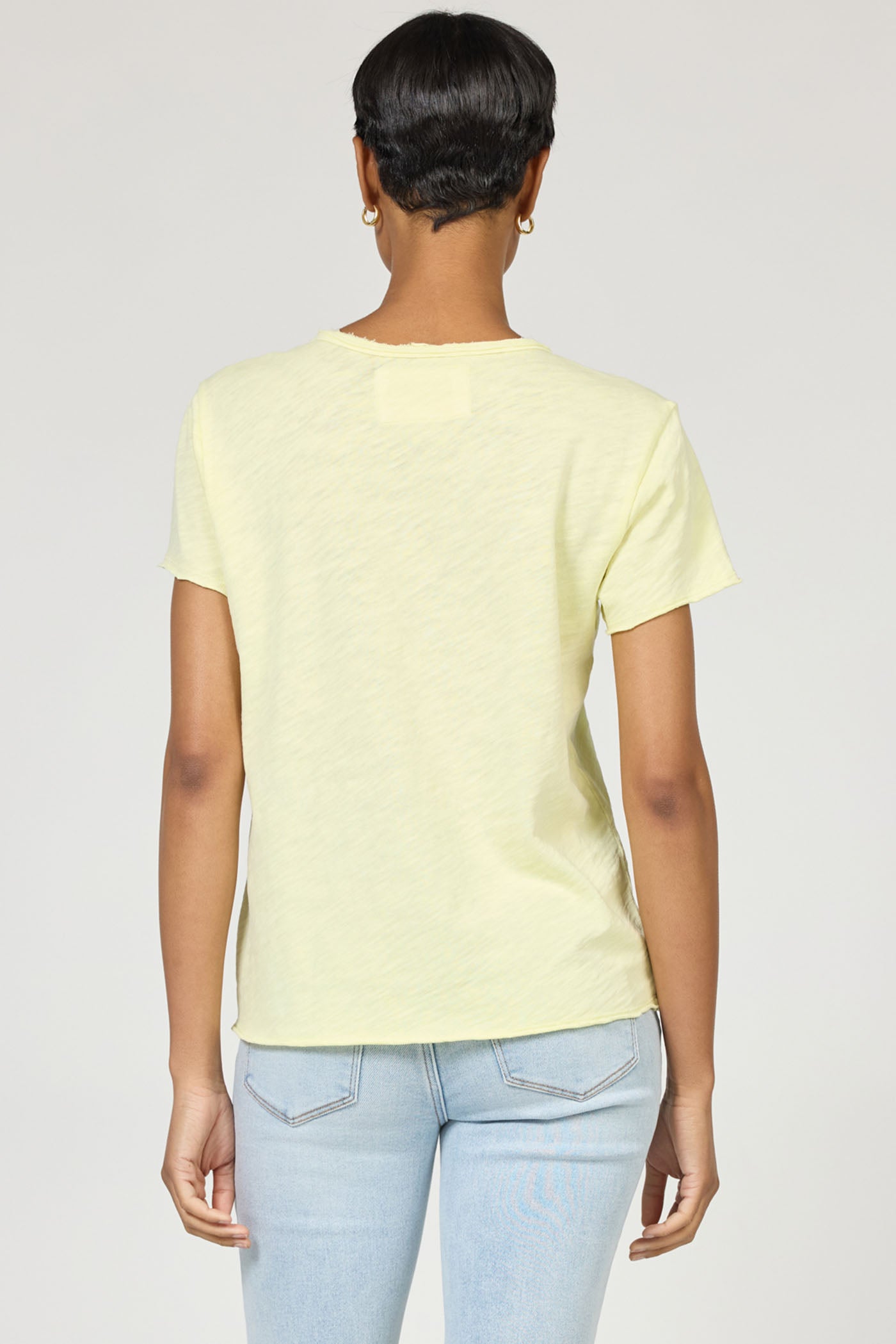 Vanya Slub Knit Tee in Wax Yellow by Dear John