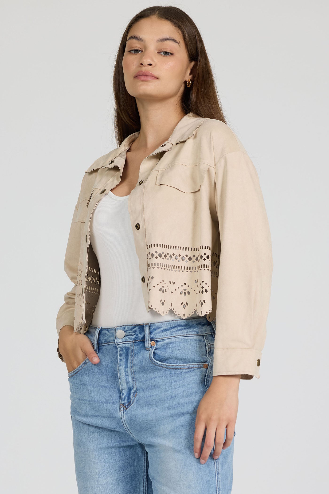Retta Faux Suede Jacket by Dear John