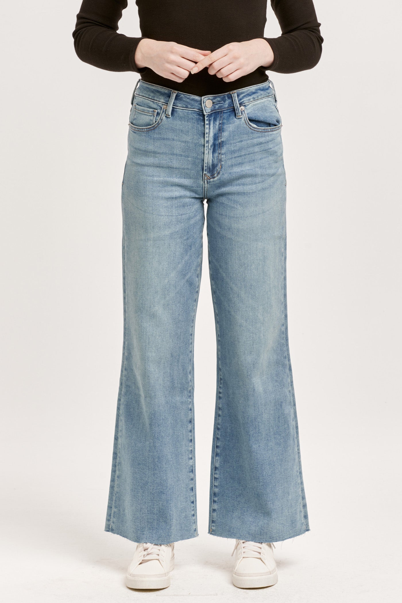 Fiona Wide Leg Super High Rise in Artic Denim by Dear John