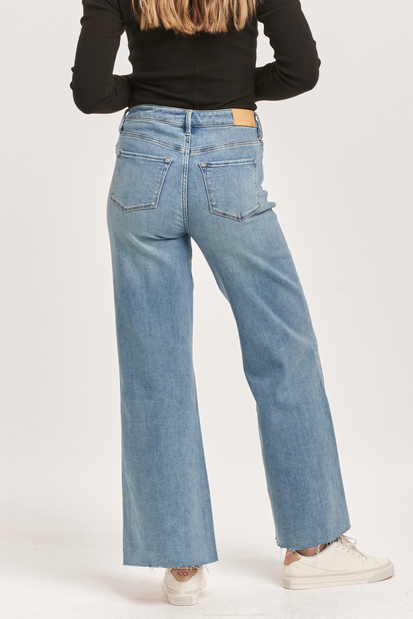 Fiona Wide Leg Super High Rise in Artic Denim by Dear John