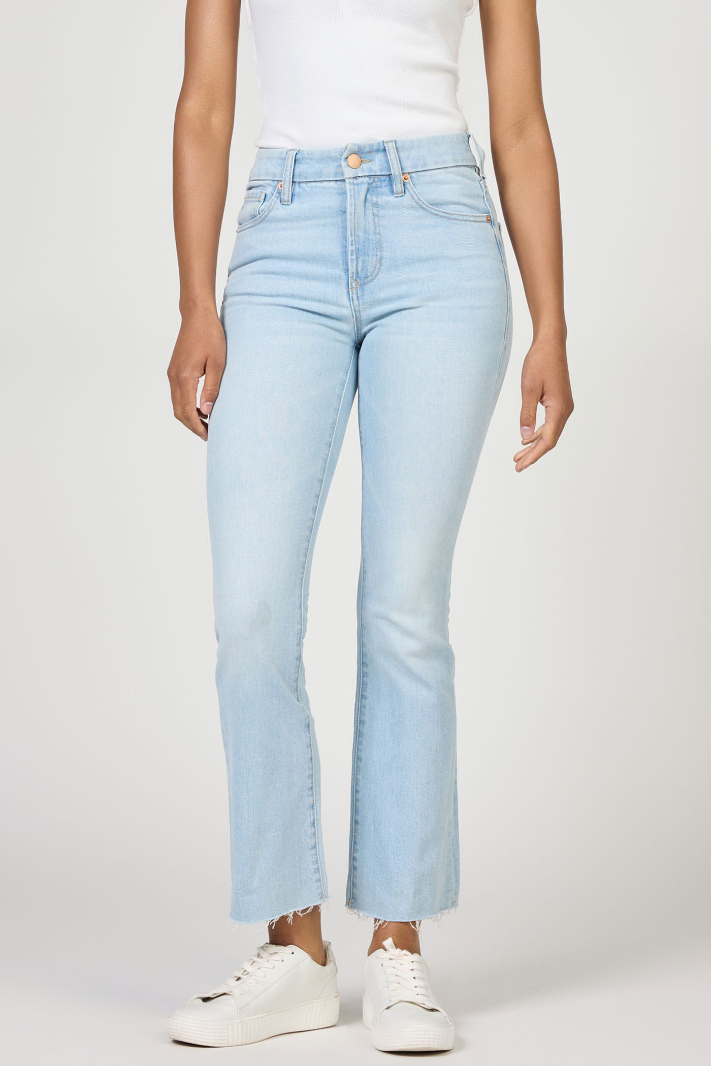 Jeanne Mid Rise Jeans in Misty Cloud by Dear John