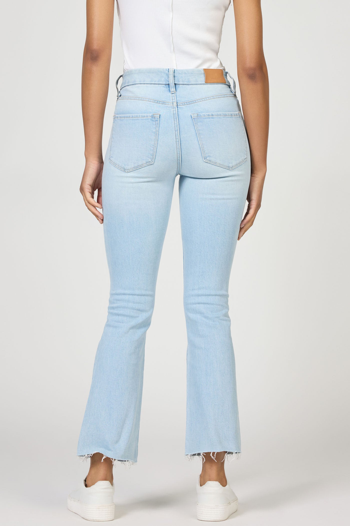 Jeanne Mid Rise Jeans in Misty Cloud by Dear John