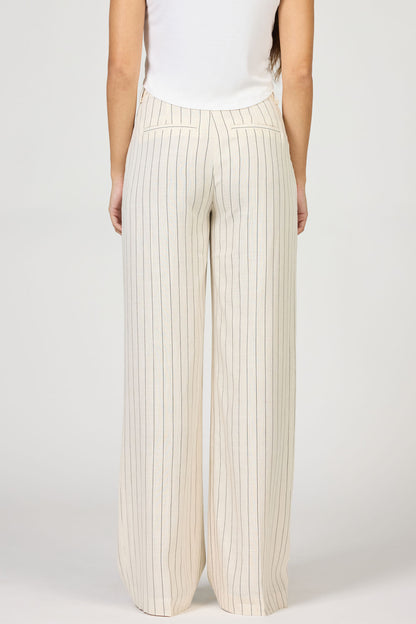 Brandy Mid Rise Trousers in Creamy Black by Dear John