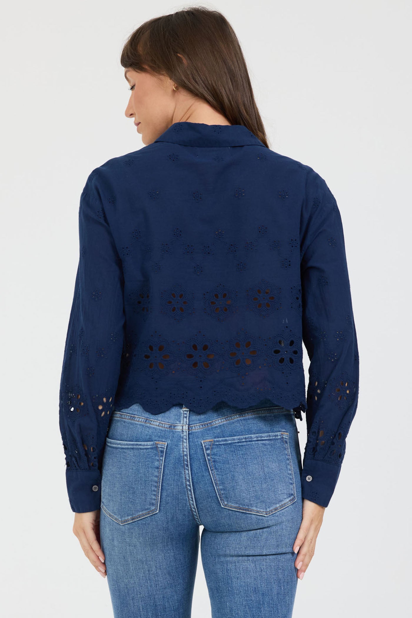 Miranda Embroidered Top in Riviera Black Iris by Dear John