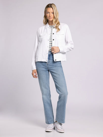 Jackie Jacket in White by Thread & Supply