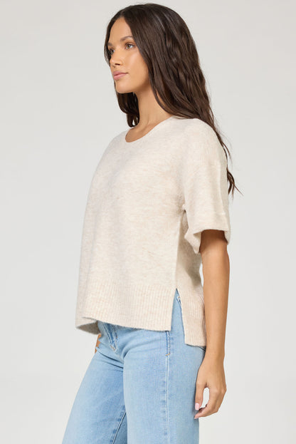 Catrina Relaxed Fit Top in Heather Oatmeal by Dear John