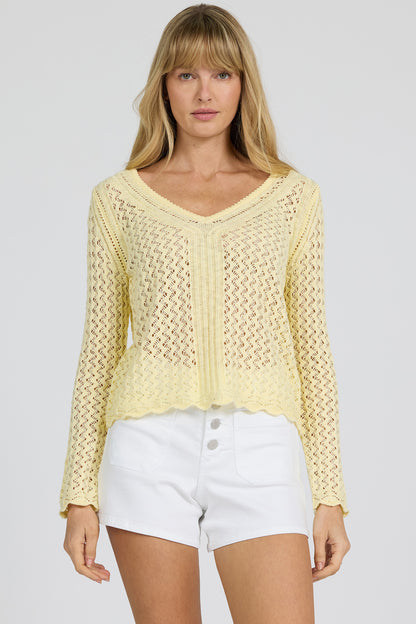 Vivi Sweater in Wax Yellow by Dear John