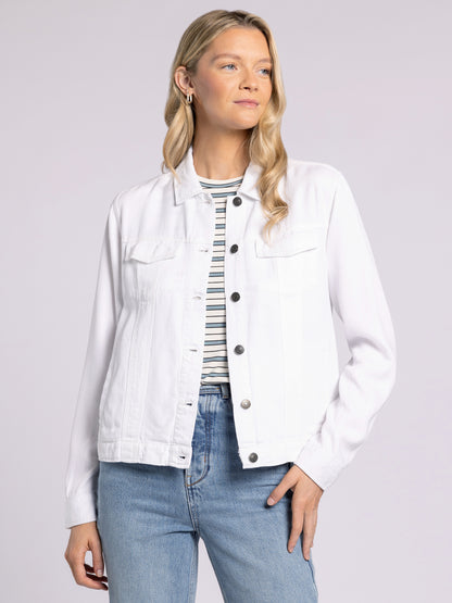 Jackie Jacket in White by Thread & Supply