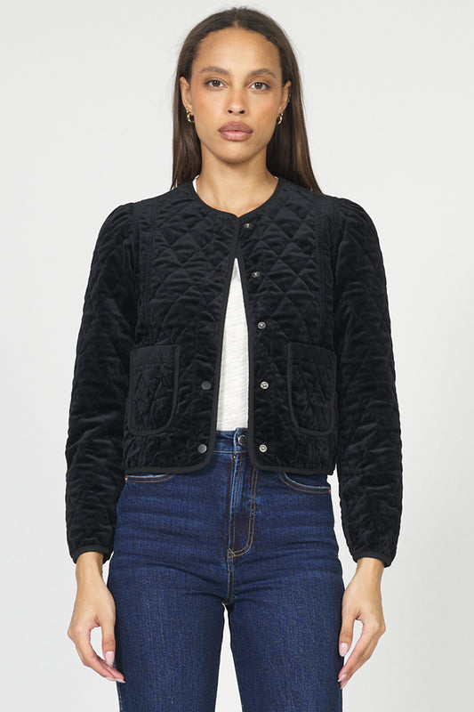 Kit Quilted Velvet Jacket by Dear John