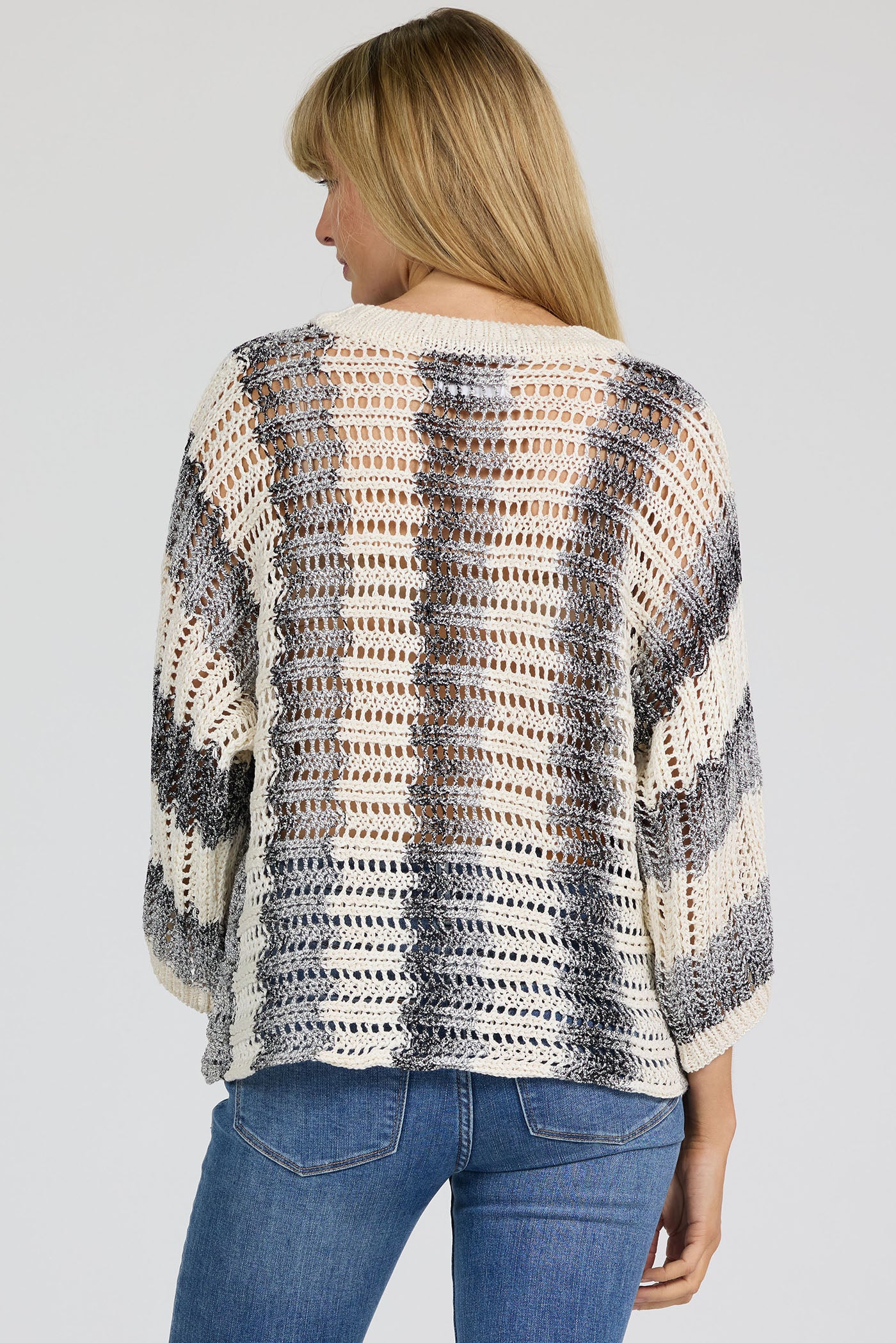 Gilly Sweater in Grey Stripe by Dear John