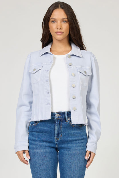 Roselyn Puff Sleeve Denim Jacket in Skyway by Dear John