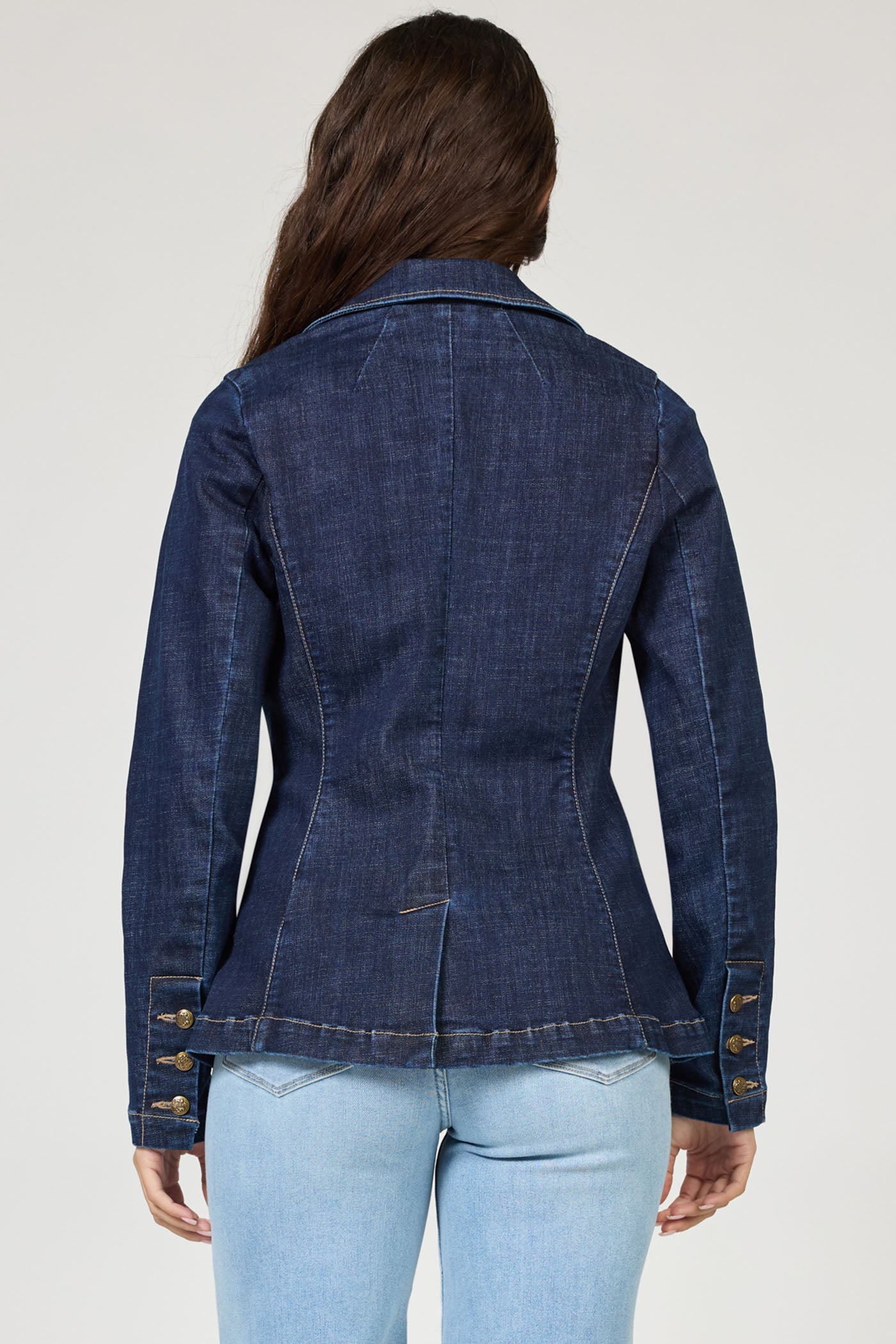Minah Denim Blazer in Naval Academy by Dear John
