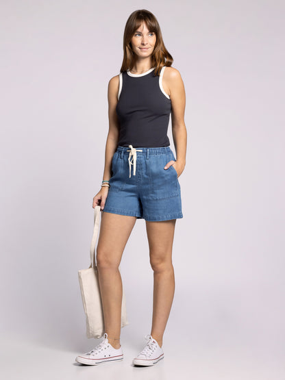 Laverne Shorts in Marnie Wash by Thread & Supply