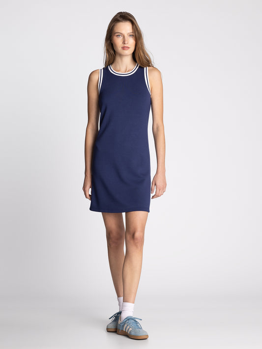 Walter Mini Sport Dress in Navy by Thread & Supply