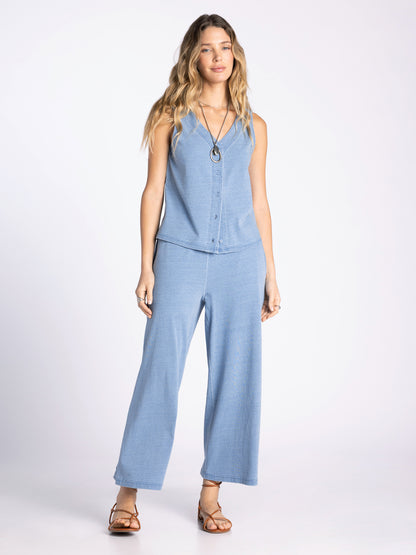 Allium Pants in Light Denim Blue by Thread & Supply