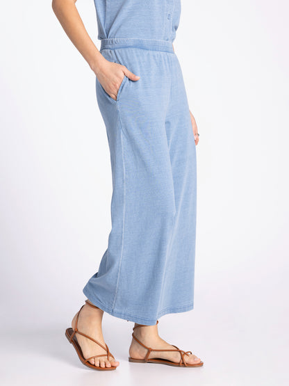 Allium Pants in Light Denim Blue by Thread & Supply