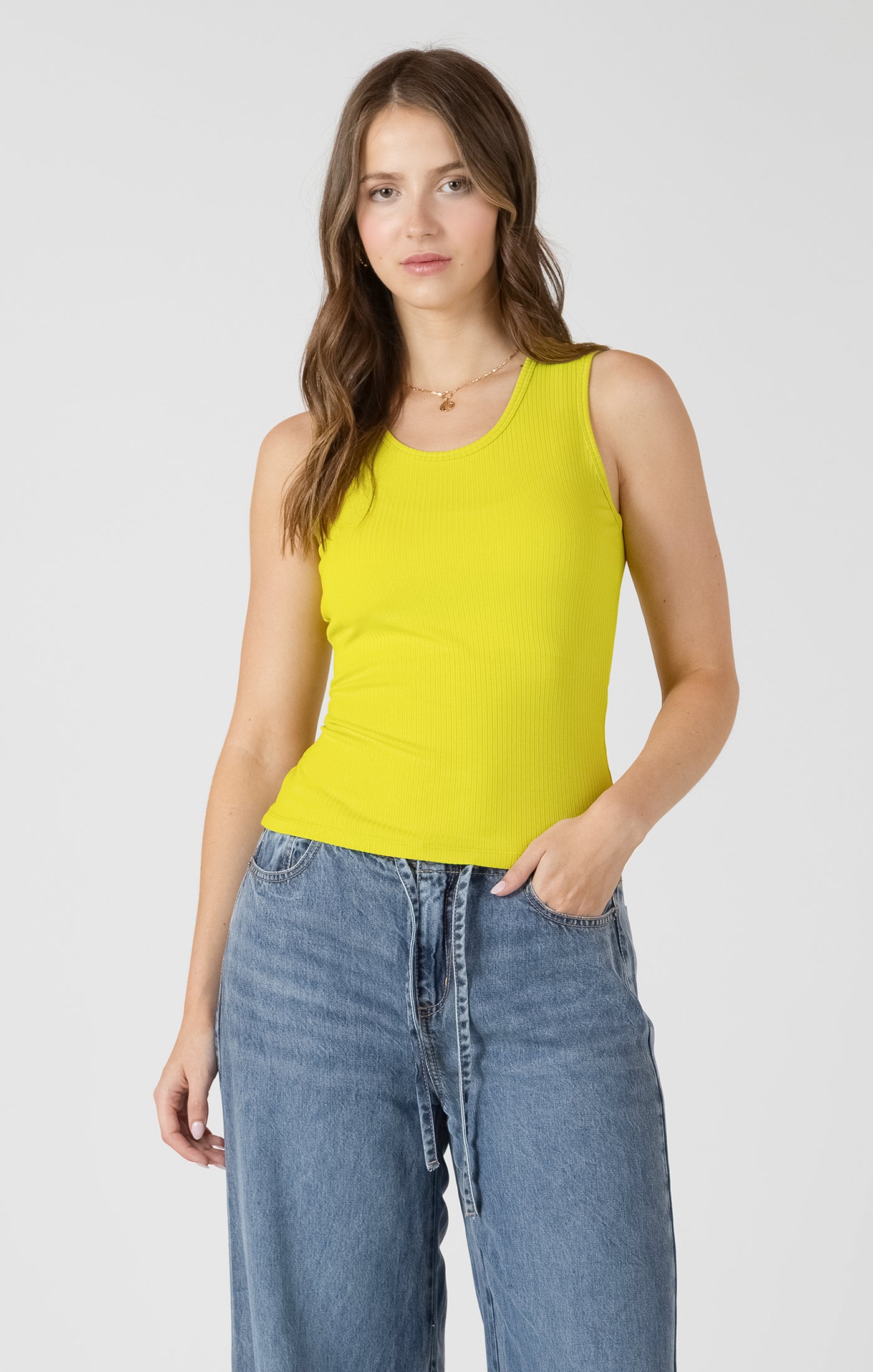 Electric Ease Tank in Lime Glow by Dex
