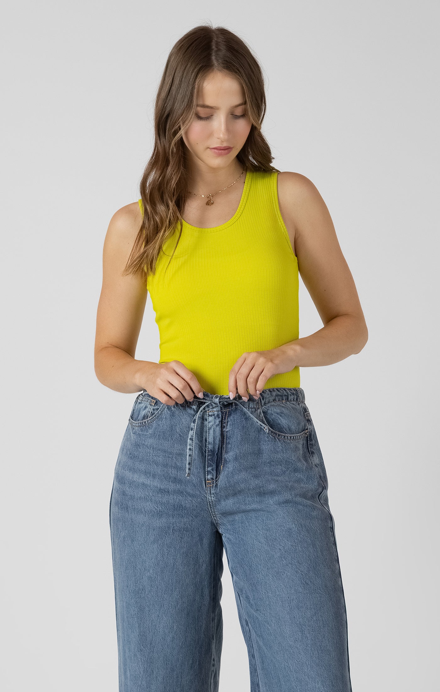 Electric Ease Tank in Lime Glow by Dex