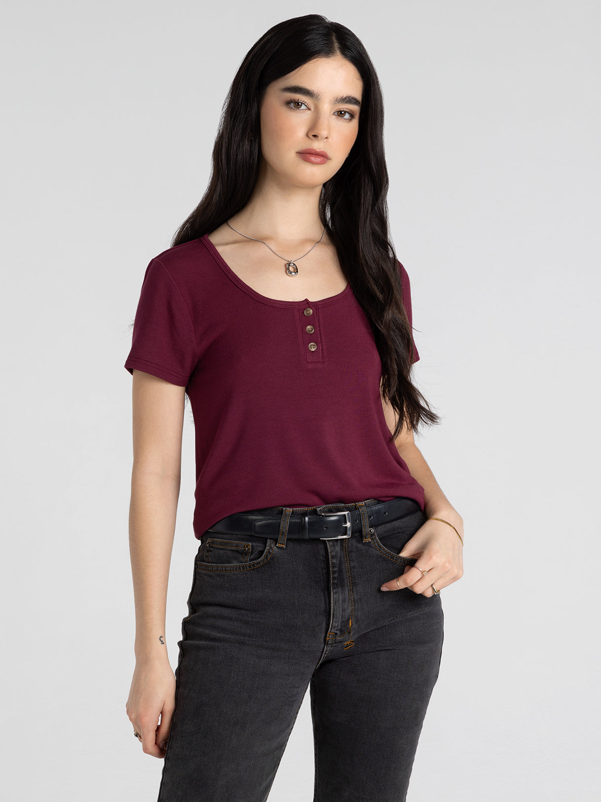 Evanore Top in Zinfandel by Thread & Supply