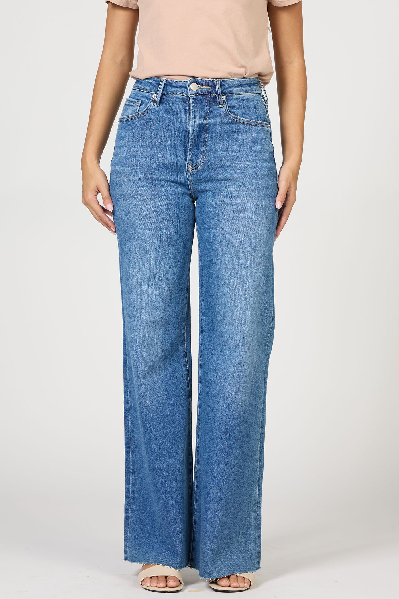 Fiona High Rise Jeans in Fog Sky by Dear John